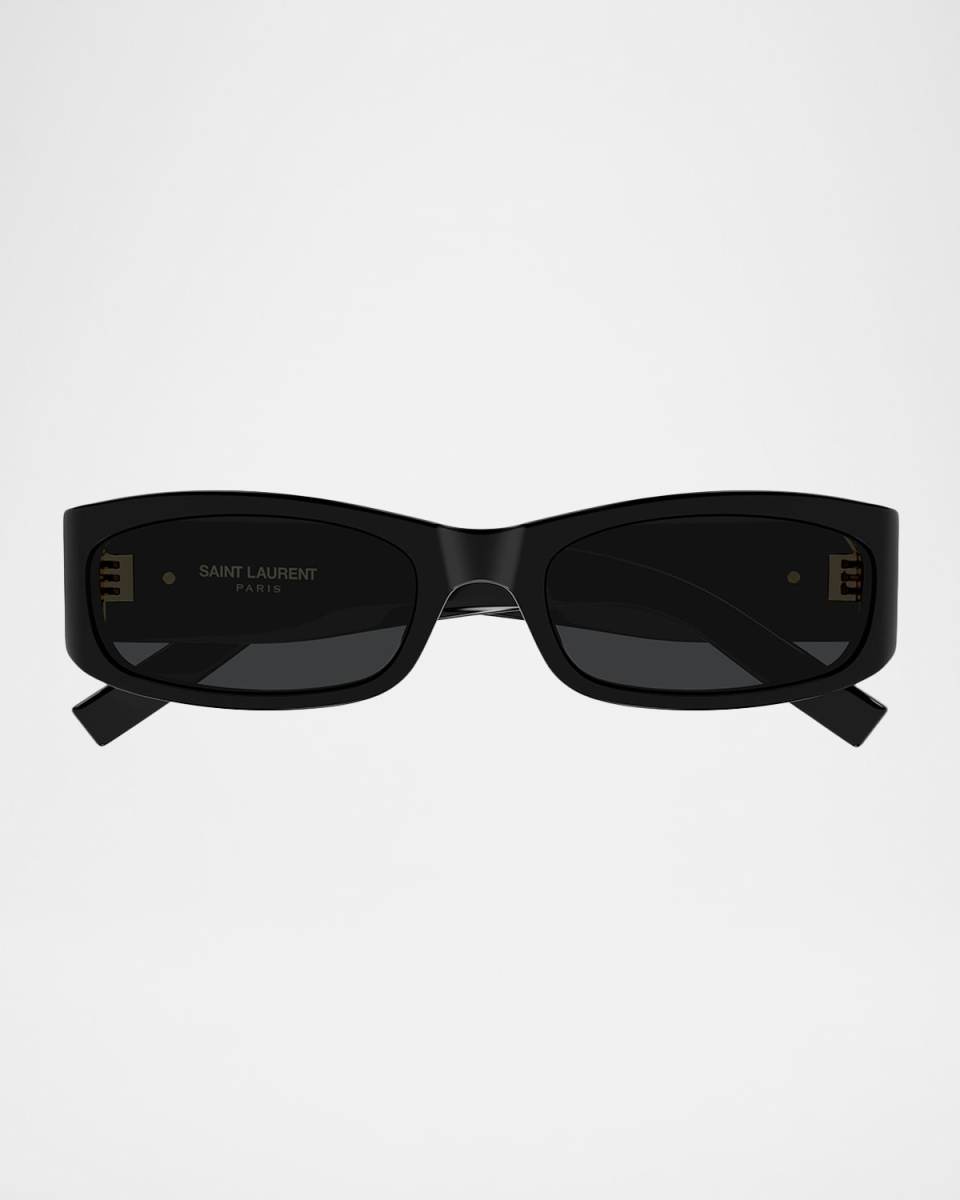 YSL 55mm Rectangular Acetate Sunglasses